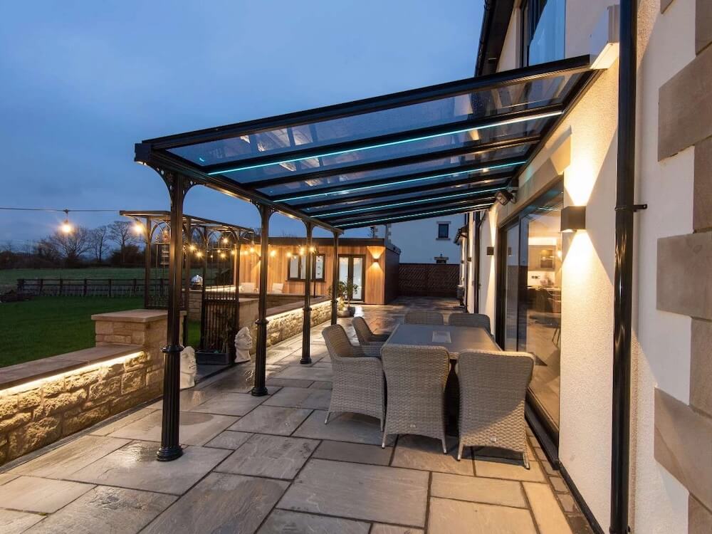 Morrow Pro 35 Aluminium Patio Canopy 6mx4.5m with Victorian upgrade